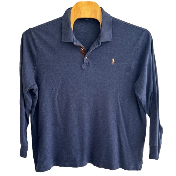 Polo Ralph Lauren Other - Polo by Ralph Lauren Men's Navy Blue Long‎ Sleeve Polo Shirt  Sz XXL